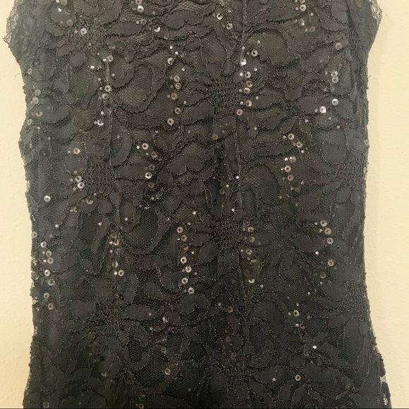 EMERALD SUNDAE black lace sequin bodycon dress S - Picture 5 of 9